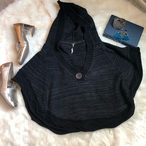 Free People Hooded Poncho